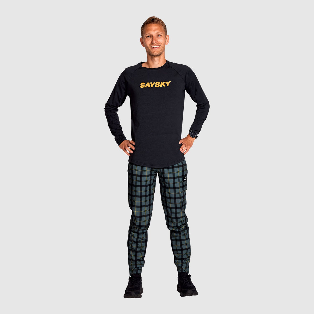ランニングパンツ KMRPA01c1008 Checker Blaze Pants - Grey Checker [メンズ]