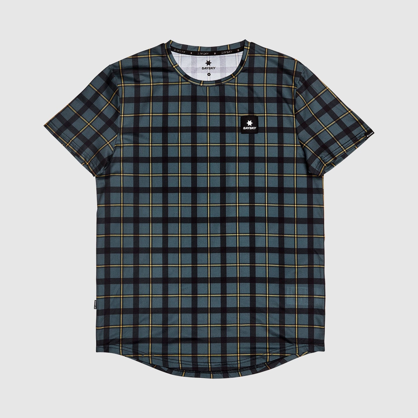 ランニングTシャツ KMRSS03c1008 Checker Combat T-shirt - Grey [メンズ]