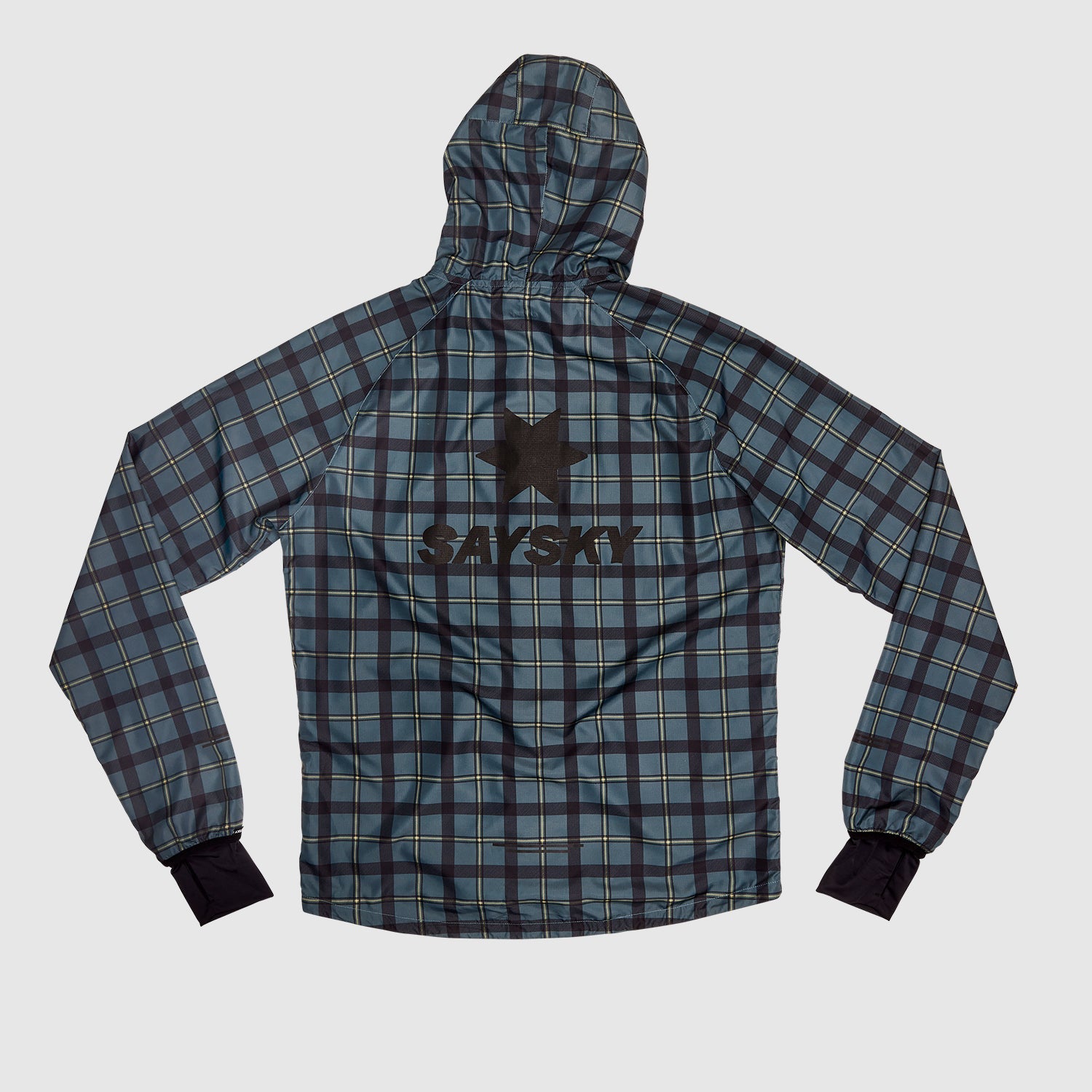 ランニングジャケット KMRJA02c1008 Checker Pace Jacket - Grey [メンズ]