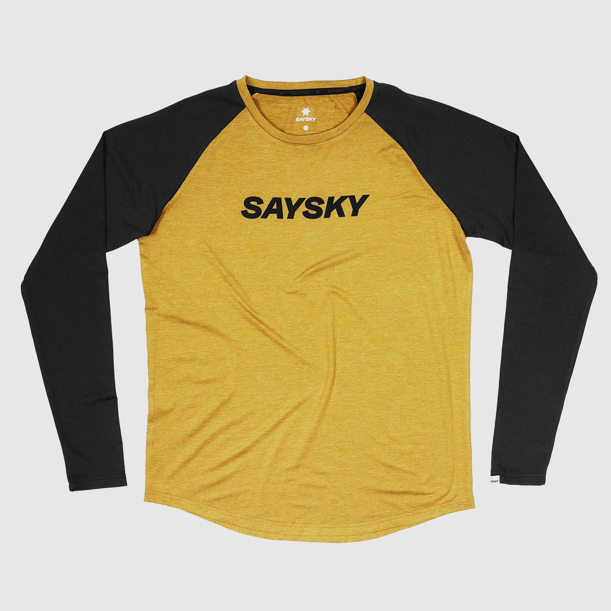 ランニングTシャツ（ロングスリーブ） KMRLS02c4002 Logo Pace Long Sleeve - Yellow [メンズ]