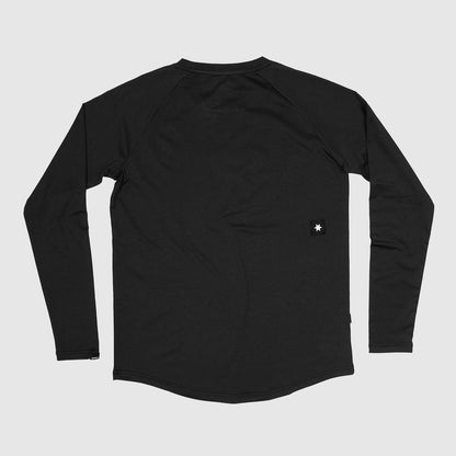 ランニングTシャツ(ロングスリーブ) KMRLS05c9001 Logo Pace Longsleeve - Black [メンズ]