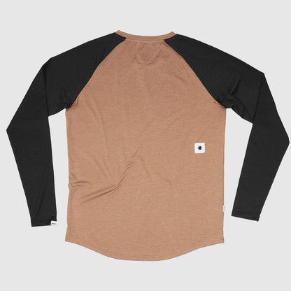 ランニングTシャツ(ロングスリーブ) KMRLS02c7002 Logo Pace Longsleeve - Brown [メンズ]