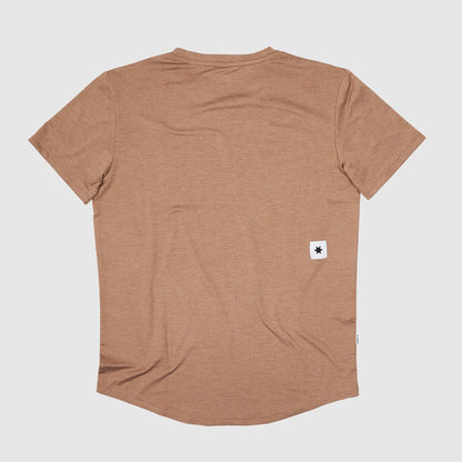 ランニングTシャツ KMRSS01c7002 Logo Pace T-shirt - Brown [メンズ]