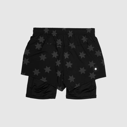 ランニングショーツ KWRSH03c1009 Wmns Star Reflective Pace 2-in-1 Shorts 3inch - Black [レディーズ]