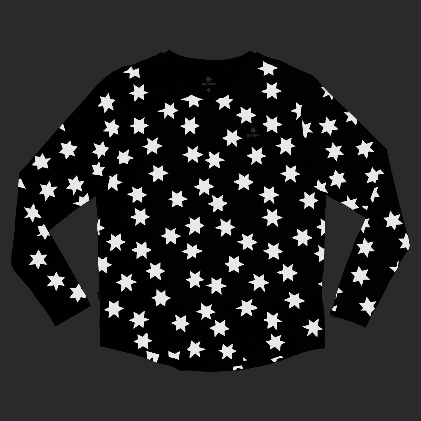 ランニングTシャツ(ロングスリーブ) KMRLS03c1009 Star Reflective Pace Longsleeve - Black [メンズ]