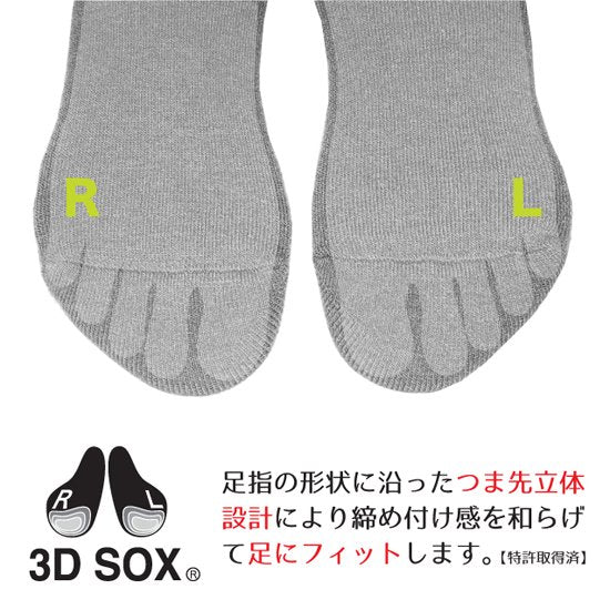 ランニングソックス FXR003LGPK ランニング用3Dソックス ウルトラマラソンモデル - Light Grey/Pink [ユニセックス]