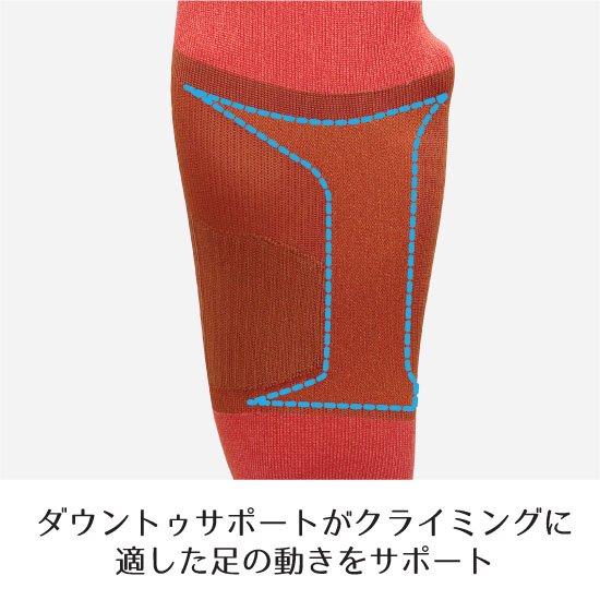 スポーツソックス FXC037RED クライミング用3Dソックス クライミングゲッコー - レッド [ユニセックス]