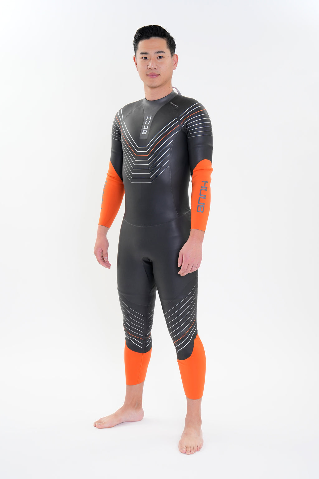 トライアスロン用ウェットスーツ ARAYA Sleeved Wetsuit - Black/Orange [メンズ]