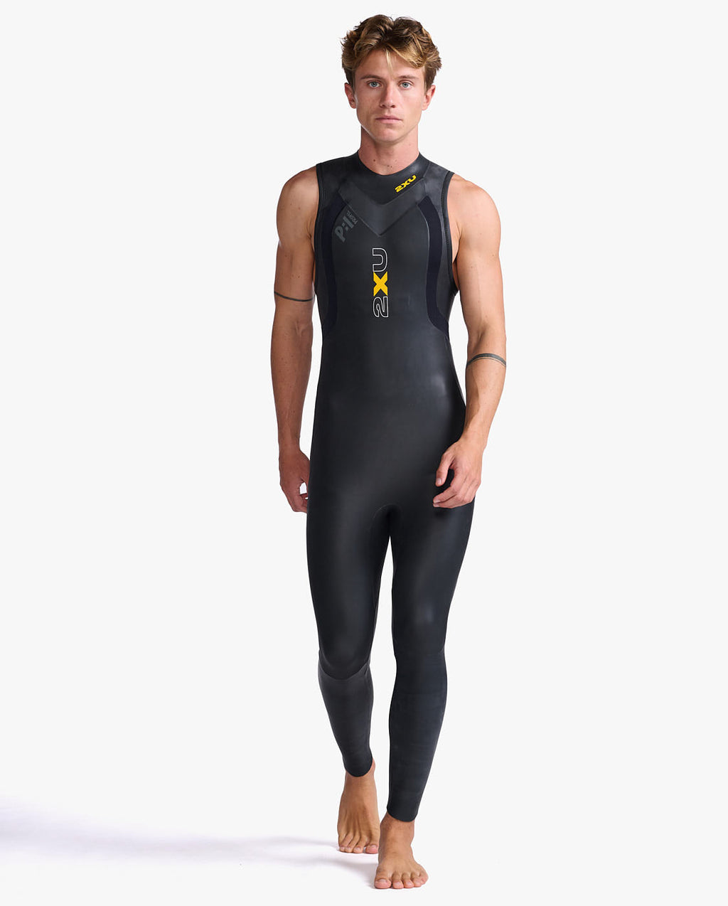 トライアスロン用ウェットスーツ MW4992c-BLK-ABN Propel P:1 Sleeveless プロペル P:1 スリーブレス - Black/Ambition Yellow [メンズ]