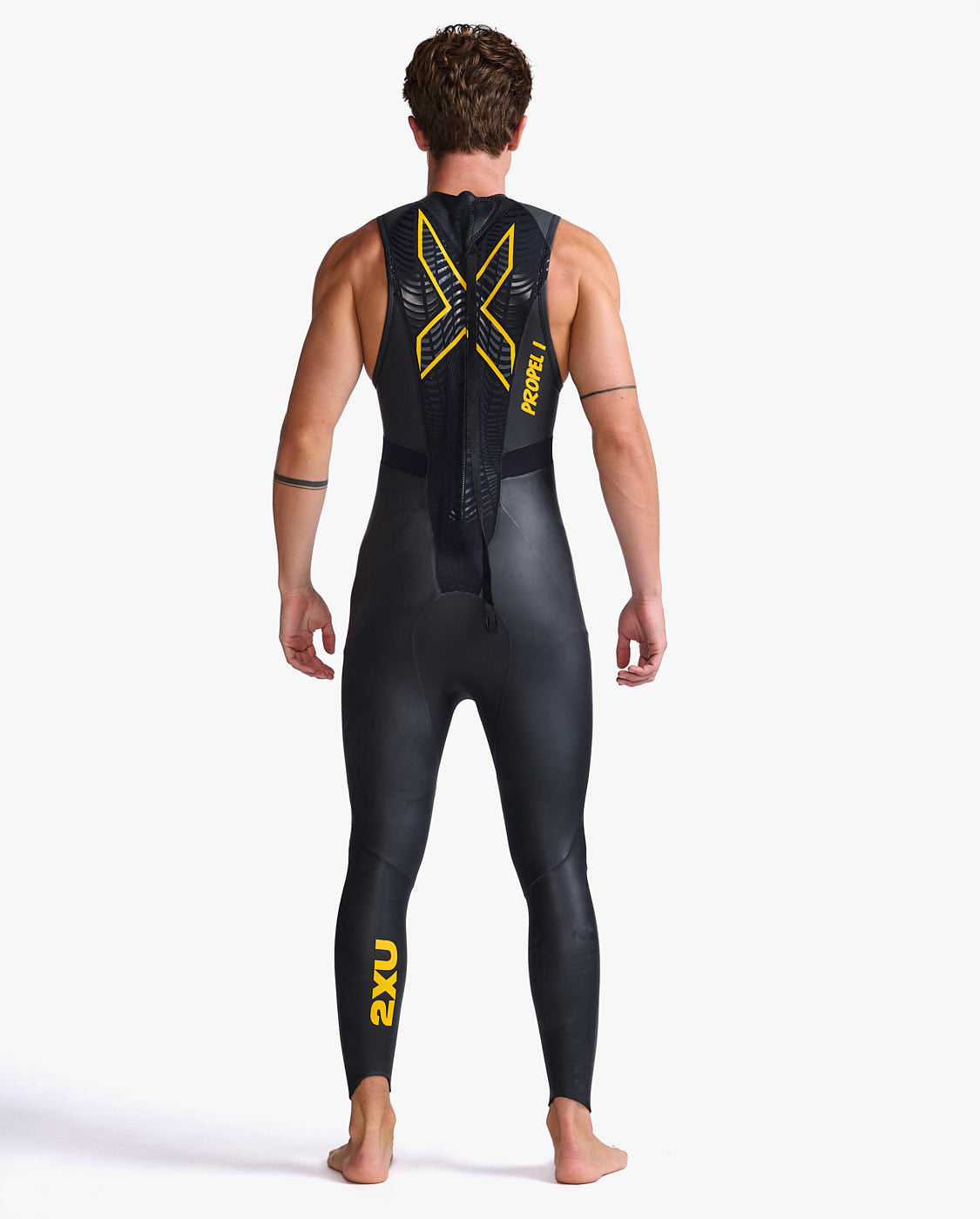 トライアスロン用ウェットスーツ MW4992c-BLK-ABN Propel P:1 Sleeveless プロペル P:1 スリーブレス - Black/Ambition Yellow [メンズ]