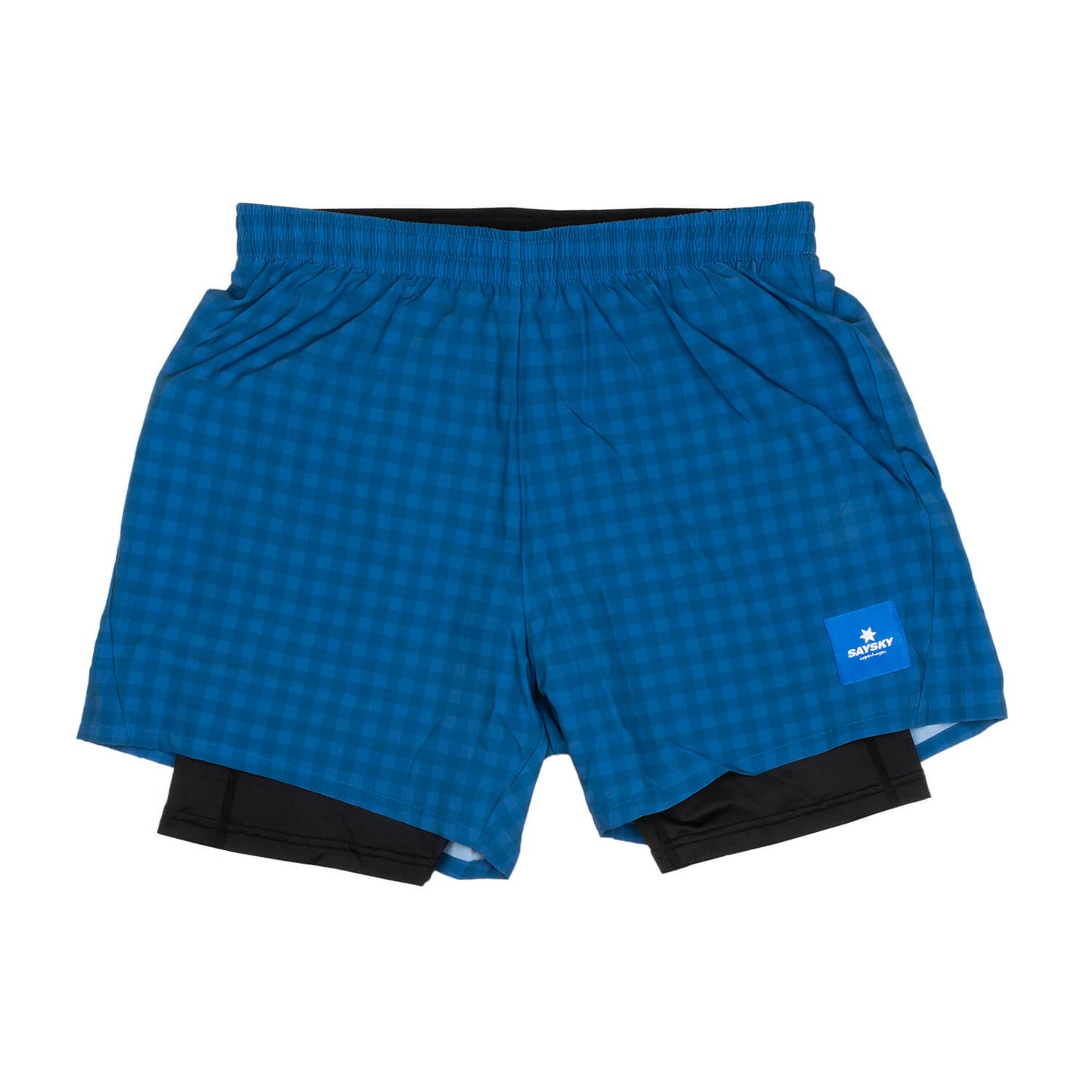ランニングショーツ FMRSH01 Checker 2-in-1 Shorts - Blue Checkerboard [ユニセックス]