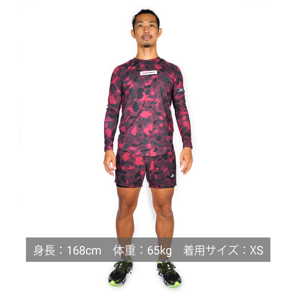 ランニングTシャツ(ロングスリーブ) GMRLS11 Camo Blaze LS - Red Duck Camo [ユニセックス]