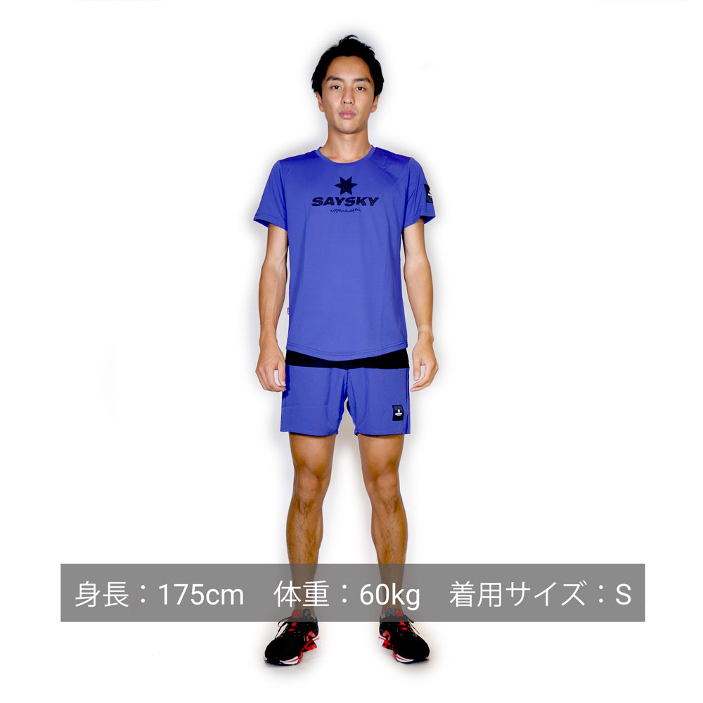 ランニングショーツ GMRSH01 Pace Shorts - Black/Royal Blue [ユニセックス]
