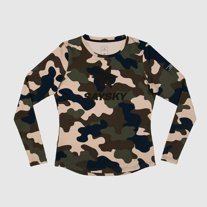 ランニングTシャツ（ロングスリーブ） IGRLS05 Wmns Camo Blaze Longsleeve - Woodland Camo [レディーズ]