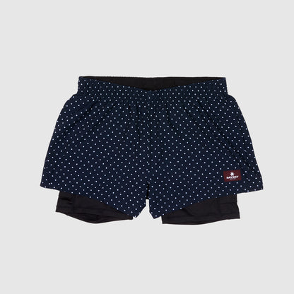 ランニングショーツ IGRSH02 Wmns 2-in-1 Shorts - Sky Captain Polka Dot [レディーズ]