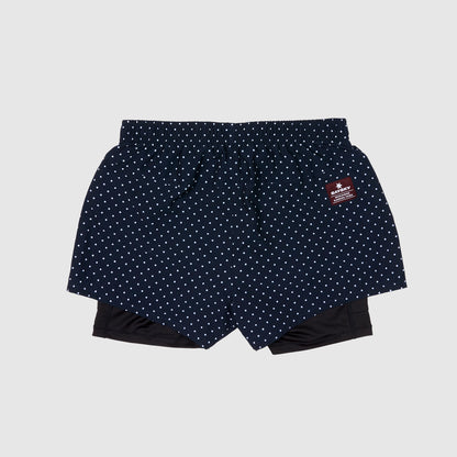 ランニングショーツ IGRSH02 Wmns 2-in-1 Shorts - Sky Captain Blue/Polka Dots [レディーズ]