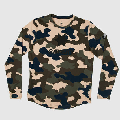 ランニングTシャツ（ロングスリーブ） IMRLS07 Camo Blaze Long Sleeve - Woodland Camo [ユニセックス]