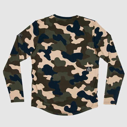 ランニングTシャツ（ロングスリーブ） IMRLS07 Camo Blaze Longsleeve - Woodland Camo [ユニセックス]