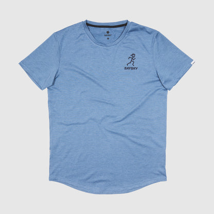 ランニングTシャツ JMRSS04c2003 Stickman Pace T-shirt - Blue [メンズ]