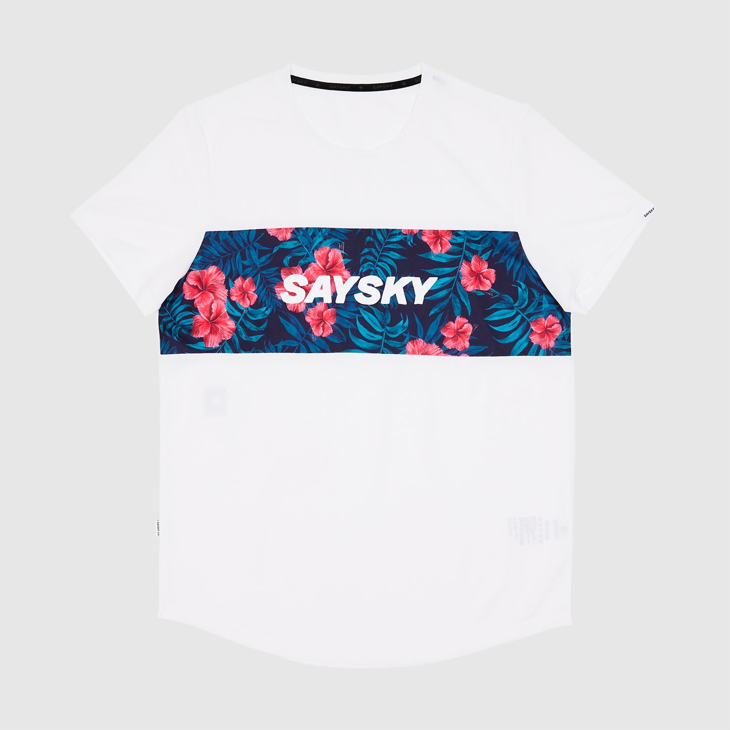 ランニングTシャツ JMRSS06c101 Flower Combat T-shirt - White/Blue/Pink Flower [メンズ]