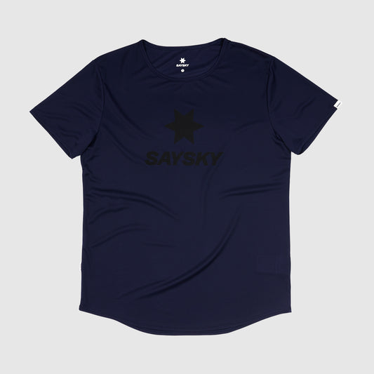 ランニングTシャツ JMRSS21c201 Logo Flow T-shirt - Blue [メンズ]