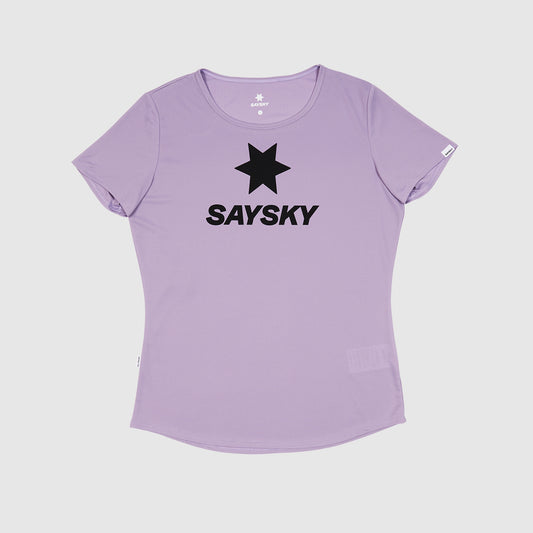 ランニングTシャツ JWRSS12c701 Wmns Logo Flow T-shirt - Purple [レディーズ]