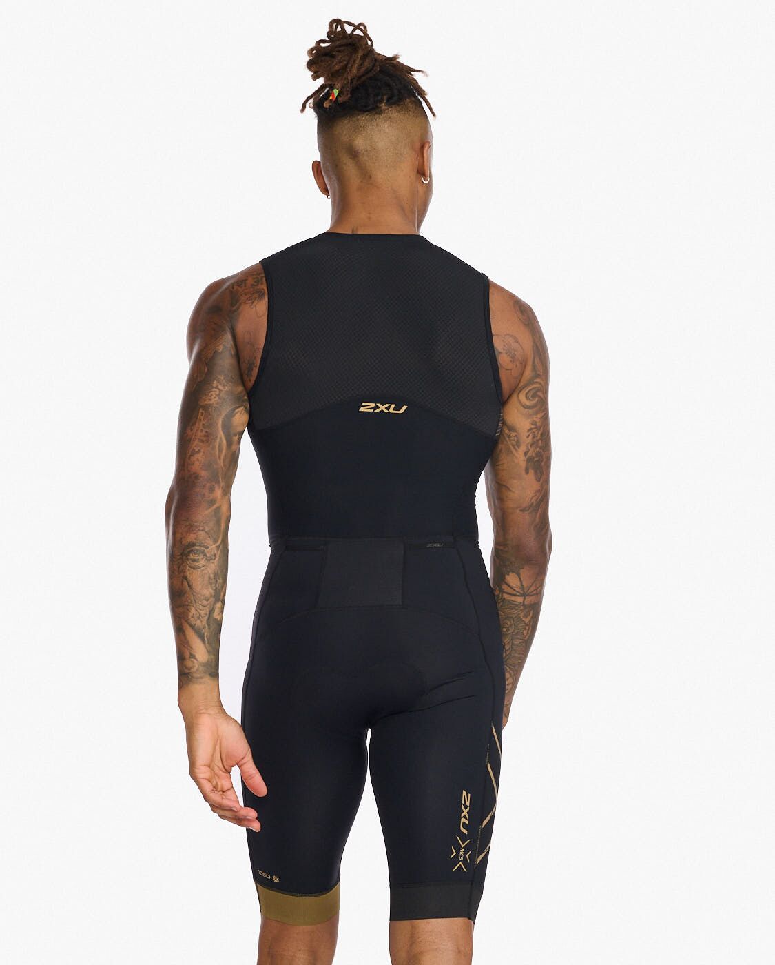 トライアスロンスーツ MT6660dBGLD Mt6660d-blk-gld Light Speed Front Zip Trisuit -  Black/Gold [メンズ]