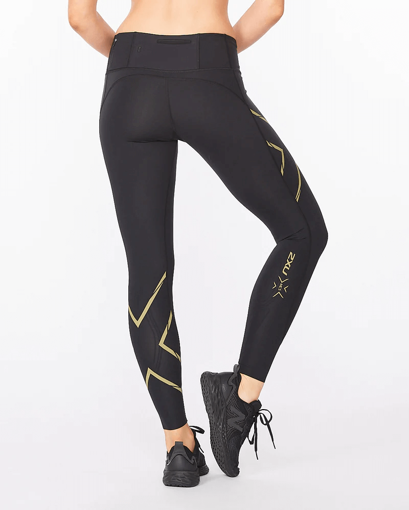 ランニングタイツ WA6523bBGRF Wa6523b-blk-grf MCSライトスピードミッドライズコンプレッションタイツ - Black/Gold Reflective [レディーズ]