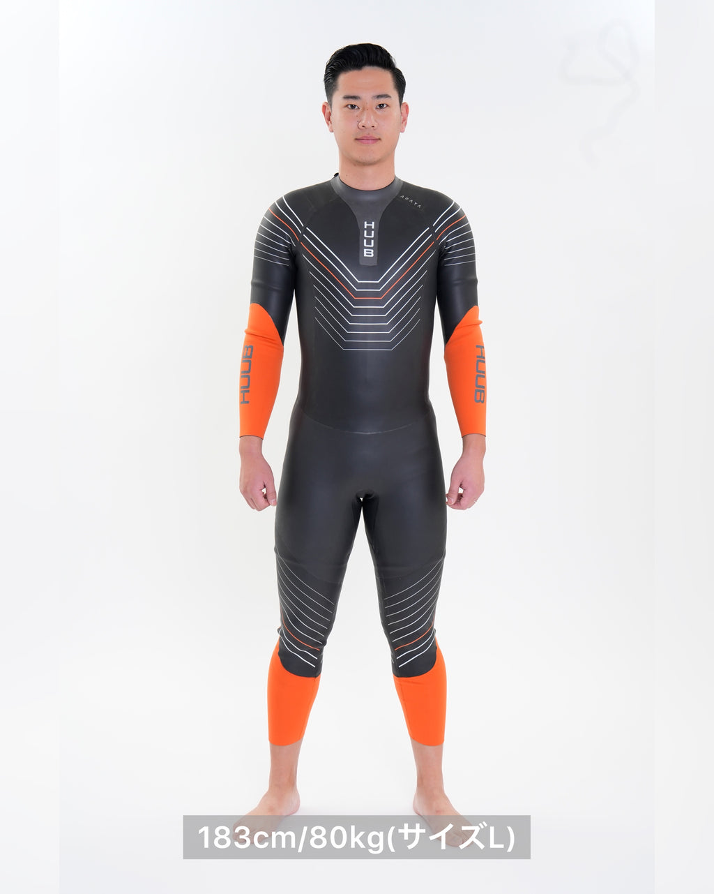 トライアスロン用ウェットスーツ ARAYA Sleeved Wetsuit - Black/Orange [メンズ]