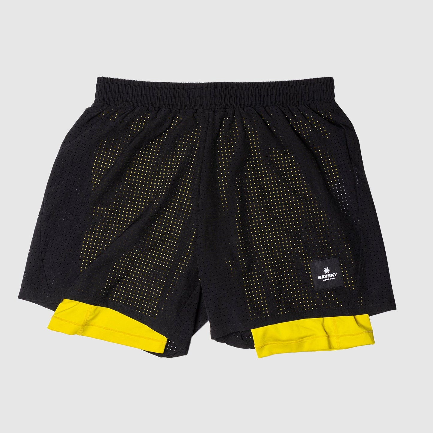 ランニングショーツ HMRSH05 2-in-1 Shorts - Black/Empire Yellow [ユニセックス]