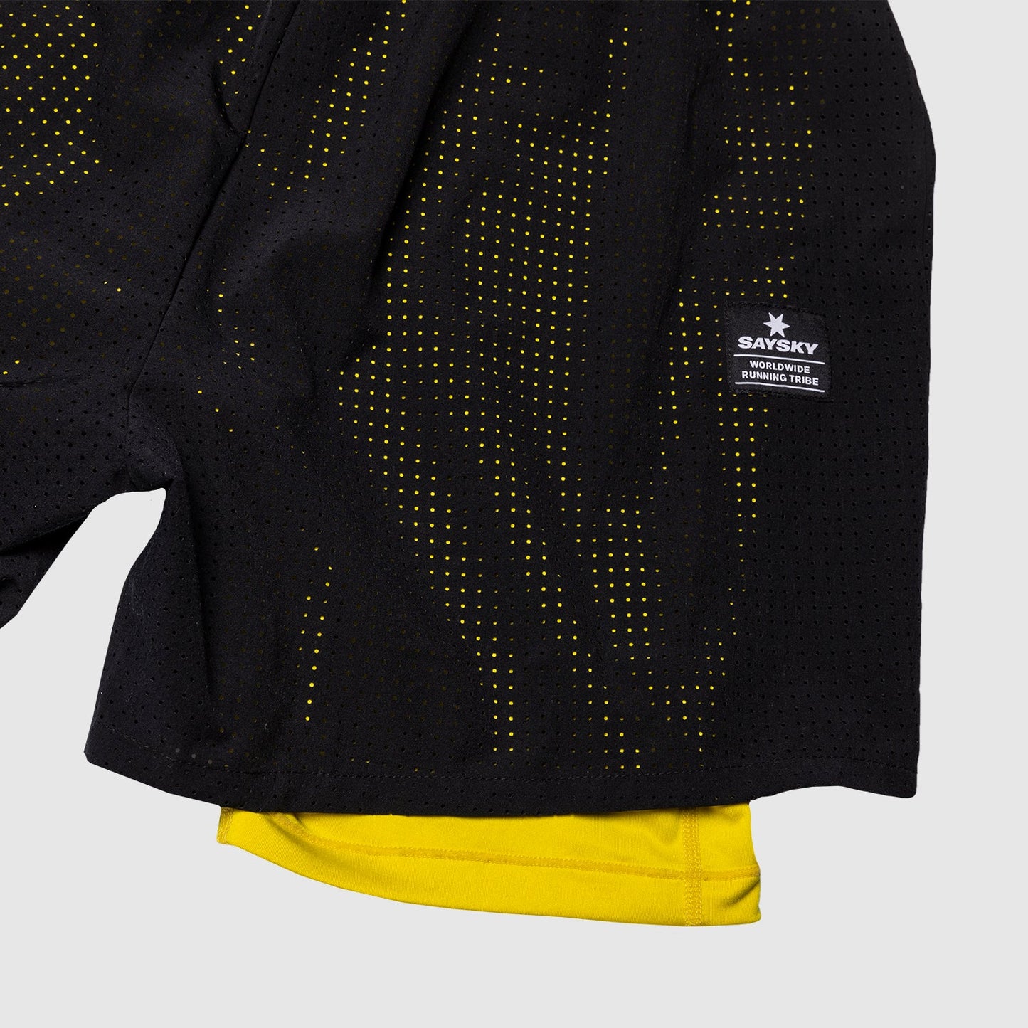 ランニングショーツ HMRSH05 2-in-1 Shorts - Black/Empire Yellow [ユニセックス]