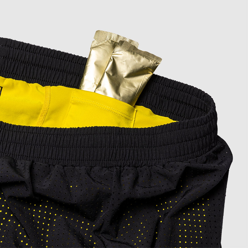 ランニングショーツ HGRSH03 Wmns 2-in-1 Shorts - Black/Empire Yellow [レディーズ]