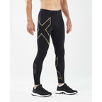 MCSランコンプレッションタイツ (バックポケット付) MCS Run Compression Tight with Back Storage - Black/Gold Reflective [メンズ] MA5305b-BLK/GRF - STYLE BIKE ONLINE SHOP