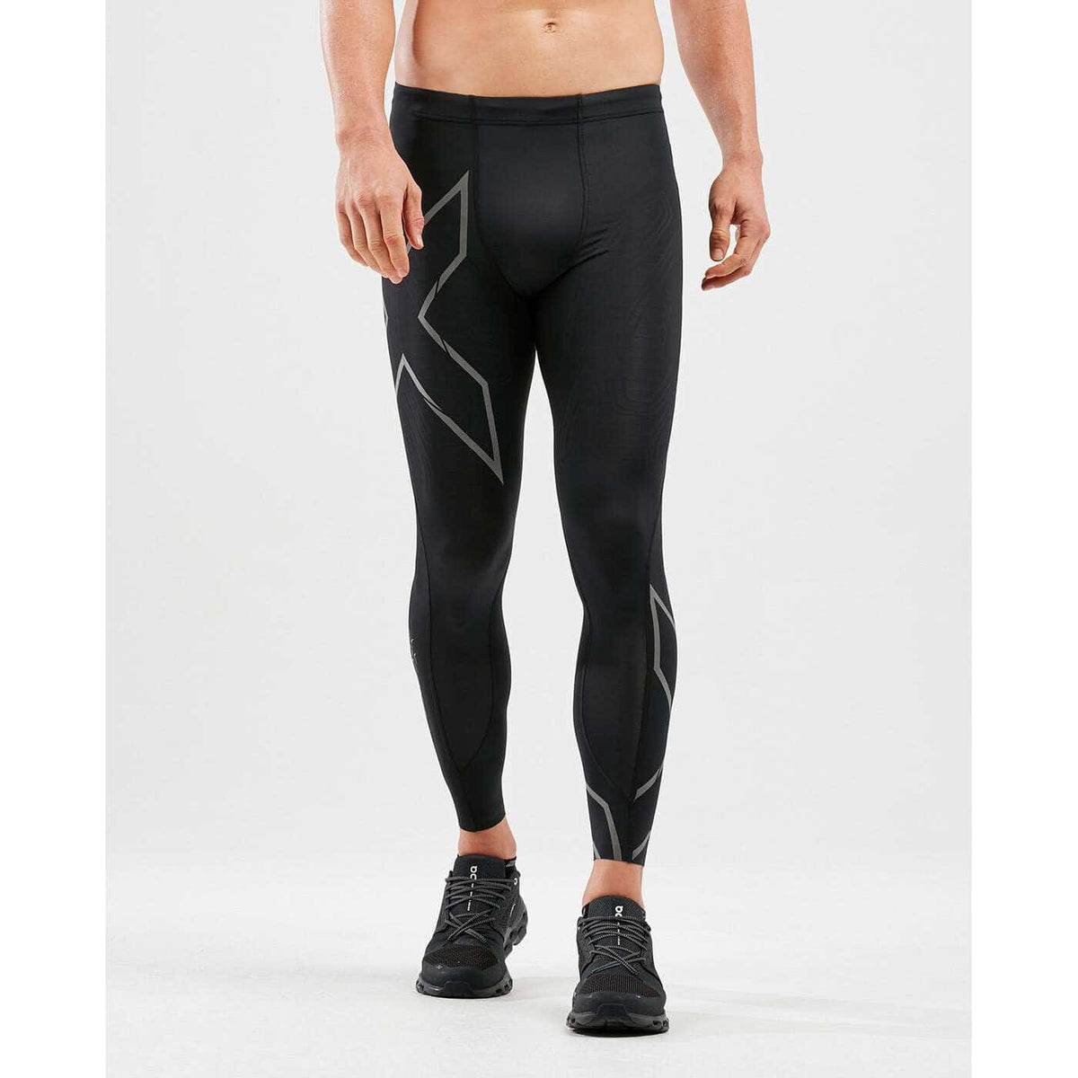 MCSランコンプレッションタイツ (バックポケット付) MCS Run Compression Tight with Back Storage - Black/Black Reflective [メンズ] MA5305b-BLK/GRF - STYLE BIKE ONLINE SHOP