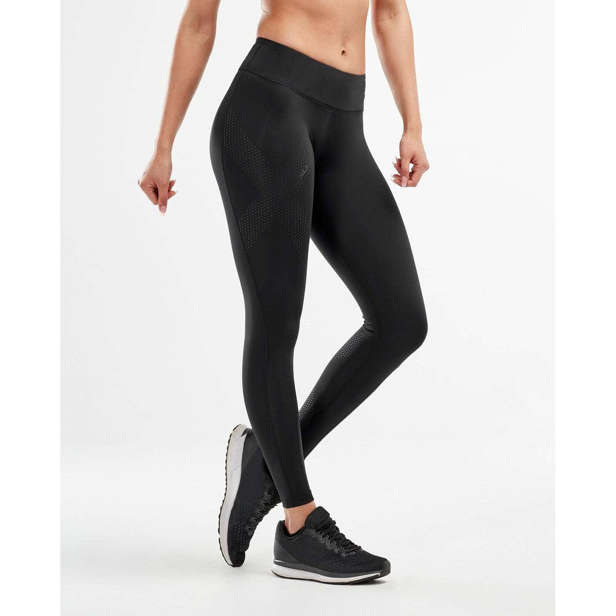 コンプレッションタイツ (ミッドライズ) Mid-Rise Compression Tight - Black/Dotted Black Logo [レディーズ] WA2864b-BLK/DBK - STYLE BIKE ONLINE SHOP